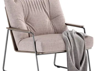 Armchair Herval Jane Modern 3D model