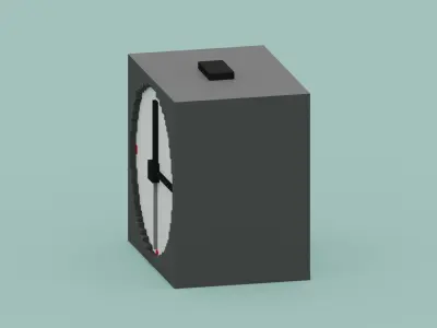 Voxel Alarm Clock  Low-poly 3D model