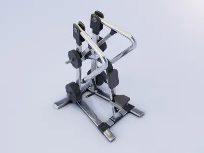 Seated Row Machine Low-poly 3D model purchase