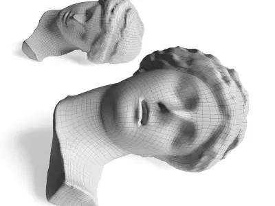 Aphrodite head sculpture 3D model