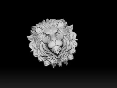 Lion relief 3D print model 3D print model