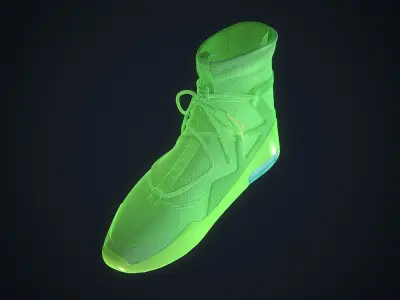  Nike Air Fear of God - Frosted Spruce Green Low-poly 3D model