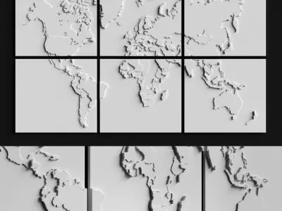 Gypsum frames 3D model