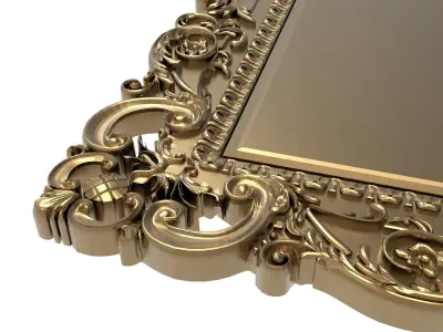 carved frame 3D model 12