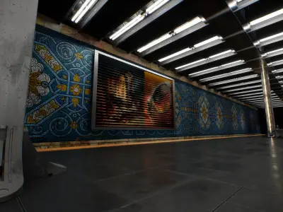 Pakhtakor Metro Station Uzbekistan 3D Model for Unreal Engine 5 3D model