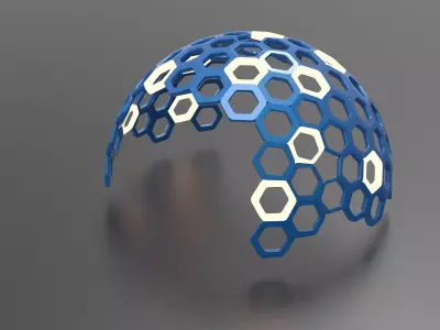 Parametric Facade over Surface Design Grasshopper Rhino Files 3D model