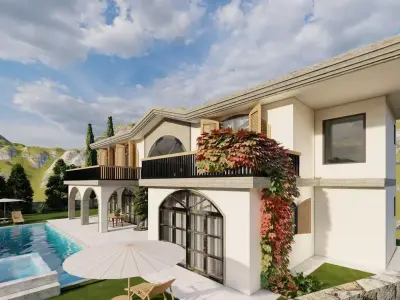 luxury villa design 3D model