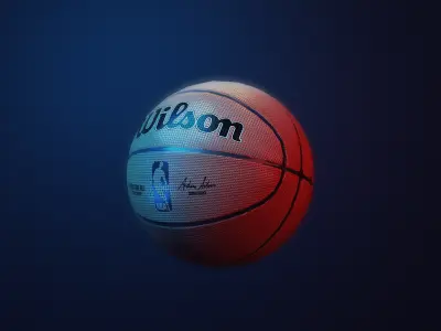 NBA Game Ball Low-poly 3D model