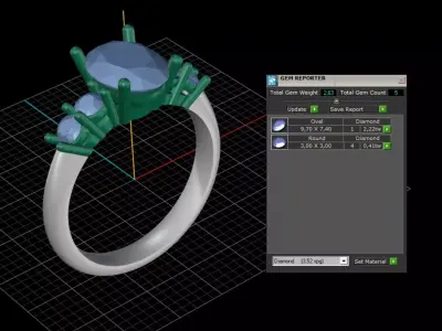 ring woman 3D print model 12