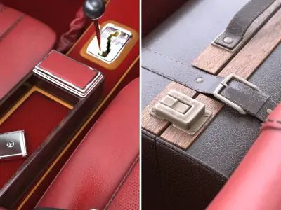 Mercedes benz 280SL Pagoda Rigged Corona 3D model