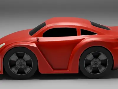 Cartoon SportCar 3D Low-poly 3D model