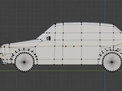 Wolkswagen Golf GTI1 1975 no texture Low-poly 3D model