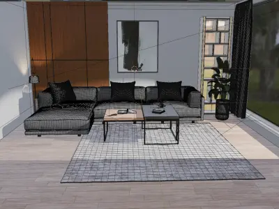 Luxury Modern Sofa Set  3D model