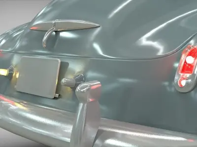 Chevy Fleetline Coupe 1949 Low-poly 3D model