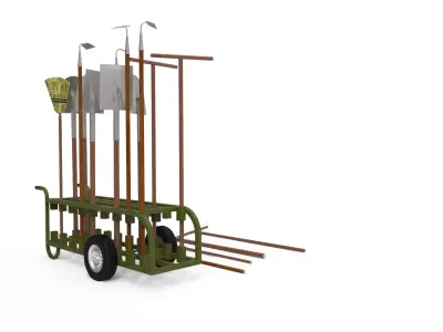 Farmer equipment 3D model