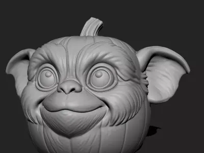 gizmo gremlin halloween pumpkin 3D print model