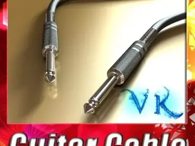 Guitar Cable High Detail 3D model