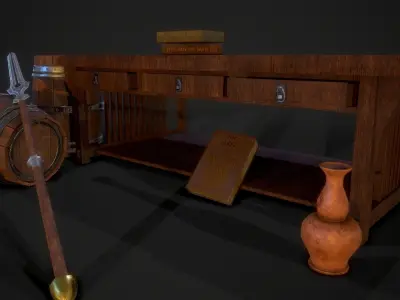 Props Pack Vol 01 Low-poly 3D model