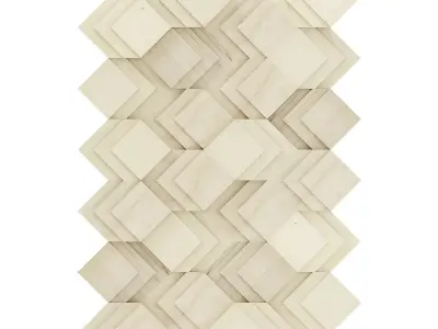 Decorative Wooden Wall Panel 3D model