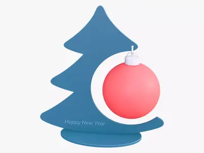 Christmas Tree Decor with Ornament Ball M1 3D model