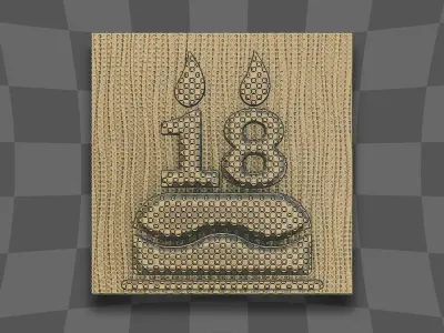 Cake presents for 18 yearsold 3D print model