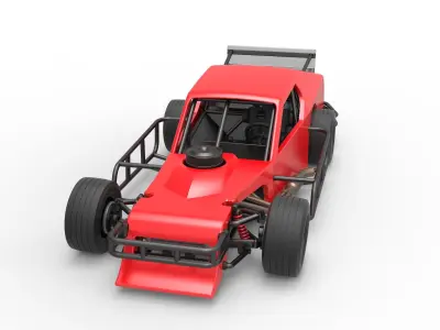 Asphalt Modified stock car Version 2 Scale 1 to 25 3D print model