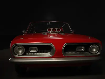 muscle car  Low-poly 3D model