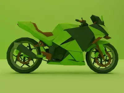 This is a Kawasaki like Bike Model 3D model