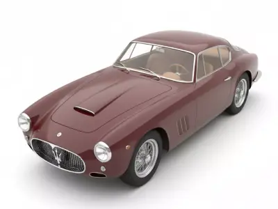 Classic Italian Gran Turismo Coupe Low-poly 3D model