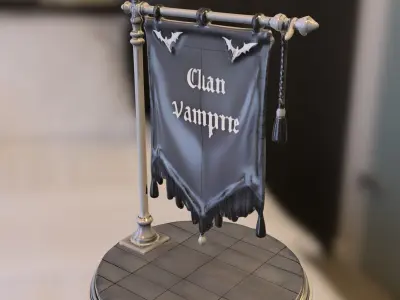 Vampire Clan Banner 3D model