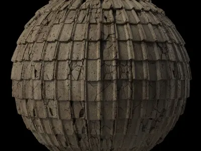 Roof Tile Materials 53- Concrete Roofing by Sbsar generator Texture