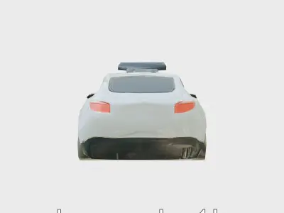 Futuristic Flying Car Taxi Concept Low-poly 3D model