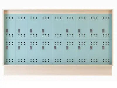 The Lockers for fitness 3D model