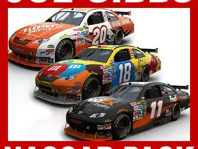 Nascar 2009 Joe Gibbs Racing Team Cars 3D model