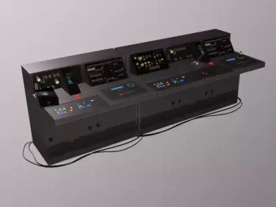 Keycard Console Low-poly 3D model