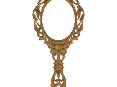 Carved picture frame STL 3D model 36