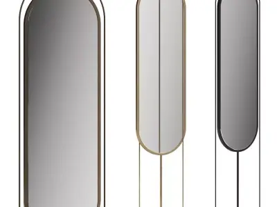 West Elm Tall Oval Floor Mirror 3D model