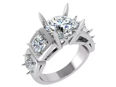 Round Cut Ring 3489 3D print model