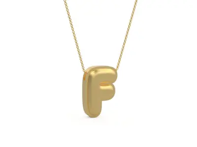 Model 1189 F Initial Letters Charm Balloon 20mm 3D print model