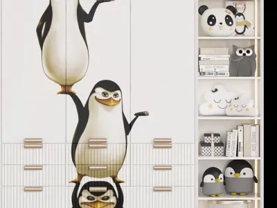 wardrobe for kids  Low-poly 3D model