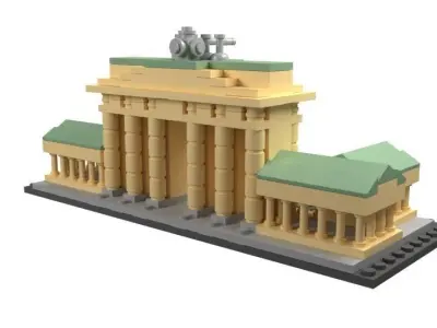 Lego Architecture Brandenburger tor Low-poly 3D model