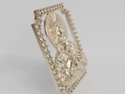 SAGRADO CORAZON colgante 3D print model