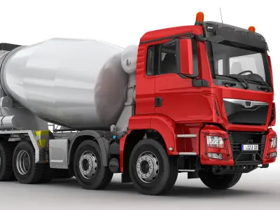 Concrete Mixer Truck 8X4 3D model