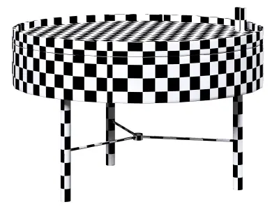 Modern Round Wood Rotating Tray Coffee Table By Homaryt 3D model