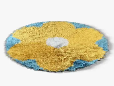 Carpet Childrens Flower 3D model