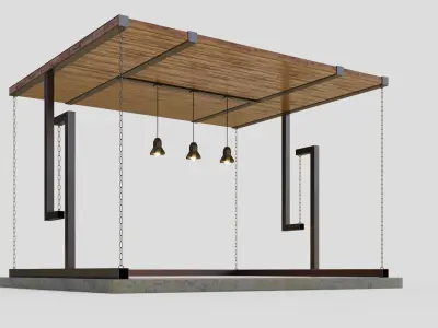 Floating gazebo 3D model