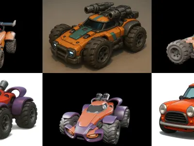 Gt one Car bundle 12 pack 100 glb 3D model