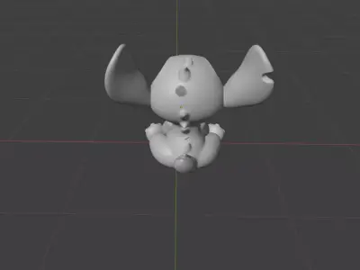 Stitch sitting 3D print model