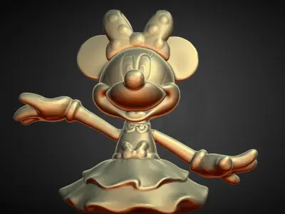 minnie mouse STATUE DECORATION 3D print model