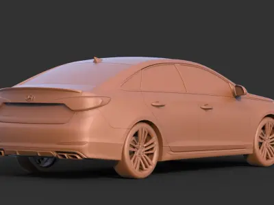 Hyundai Sonata 2016 3D print model